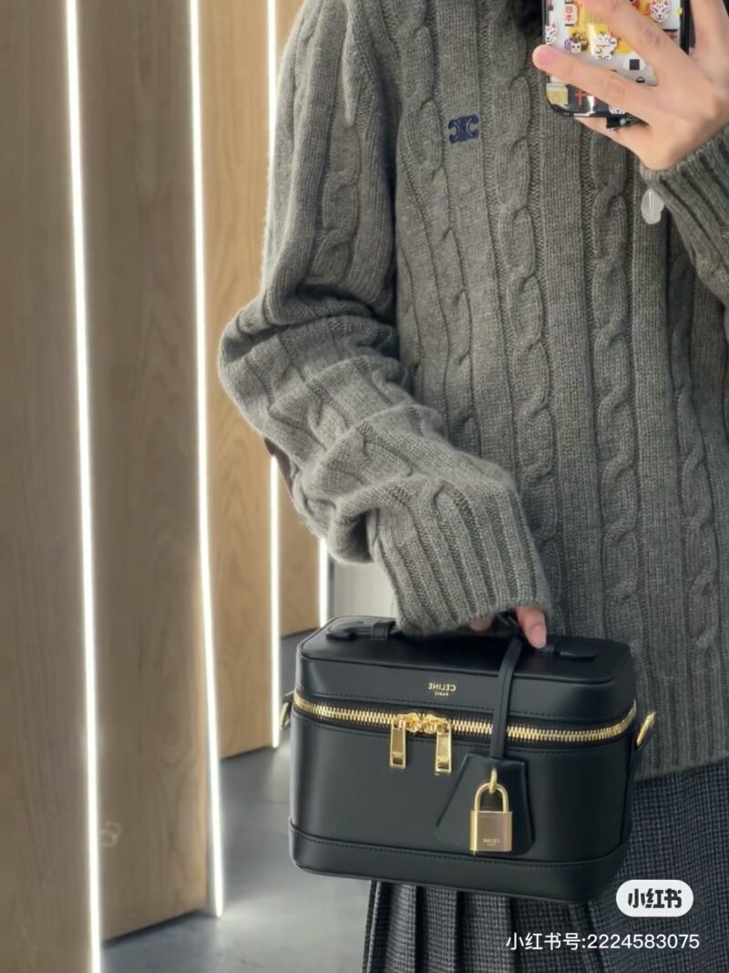 Celine small makeup bag, small box bag