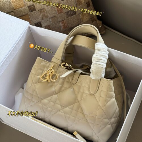 300 310 box upgraded version again
Size: 23x15cm (small size)
28 * 21cm (large size)
D's super popular Toujours shopping bag
I personally think the bag design is really durable!
I can't refuse anything gentle in beige color!
A feeling of neither big ...
