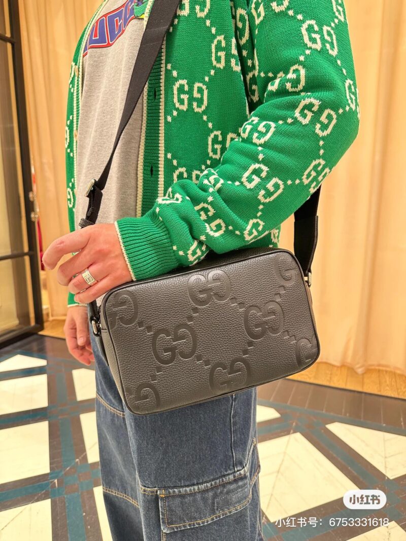 Gucci embossed leather camera