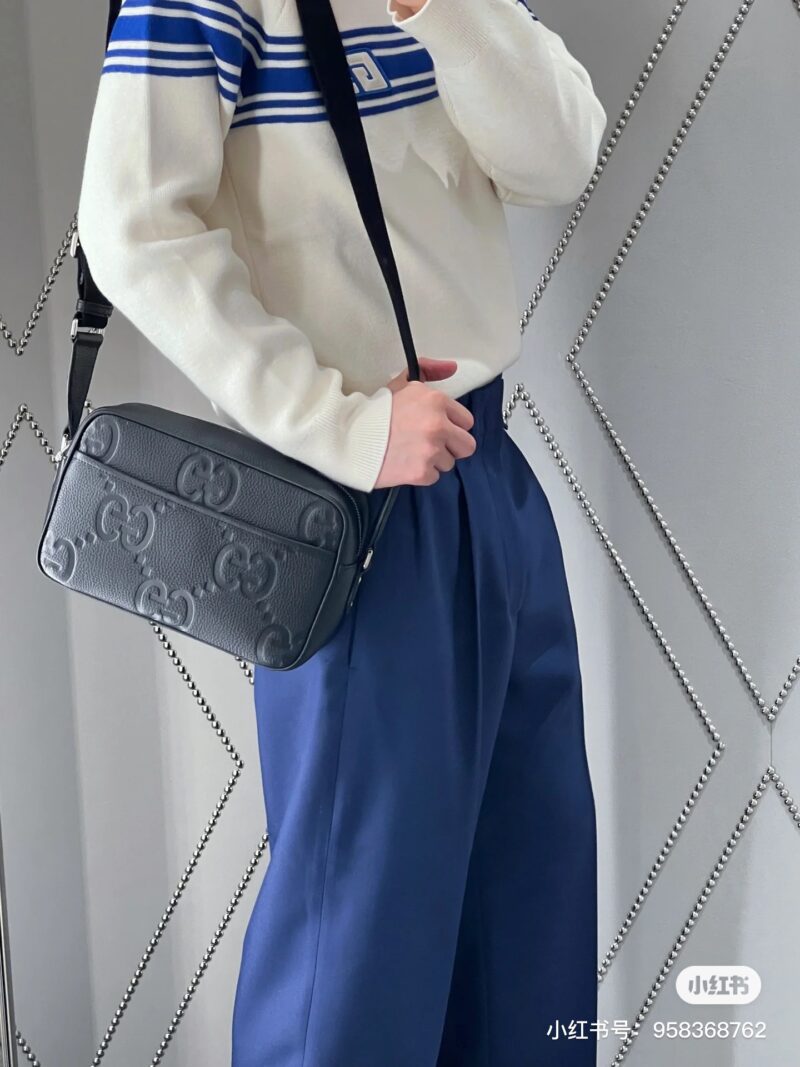 Gucci embossed leather camera