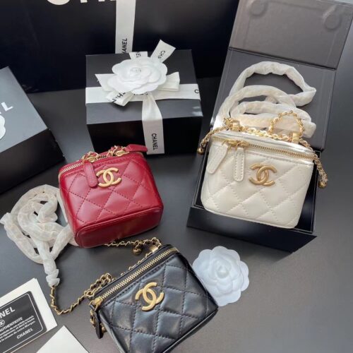 Double Golden Ball Box Bag, Real Shot, Available in 3 Colors
