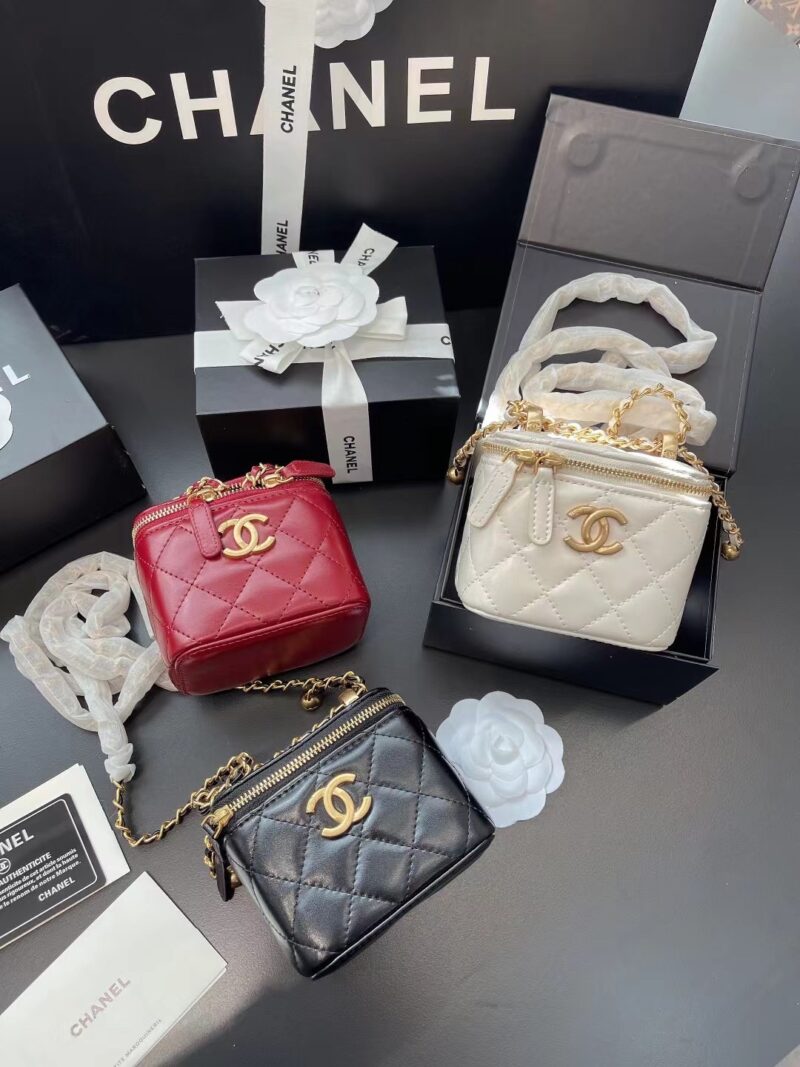 Double Golden Ball Box Bag, Real Shot, Available in 3 Colors