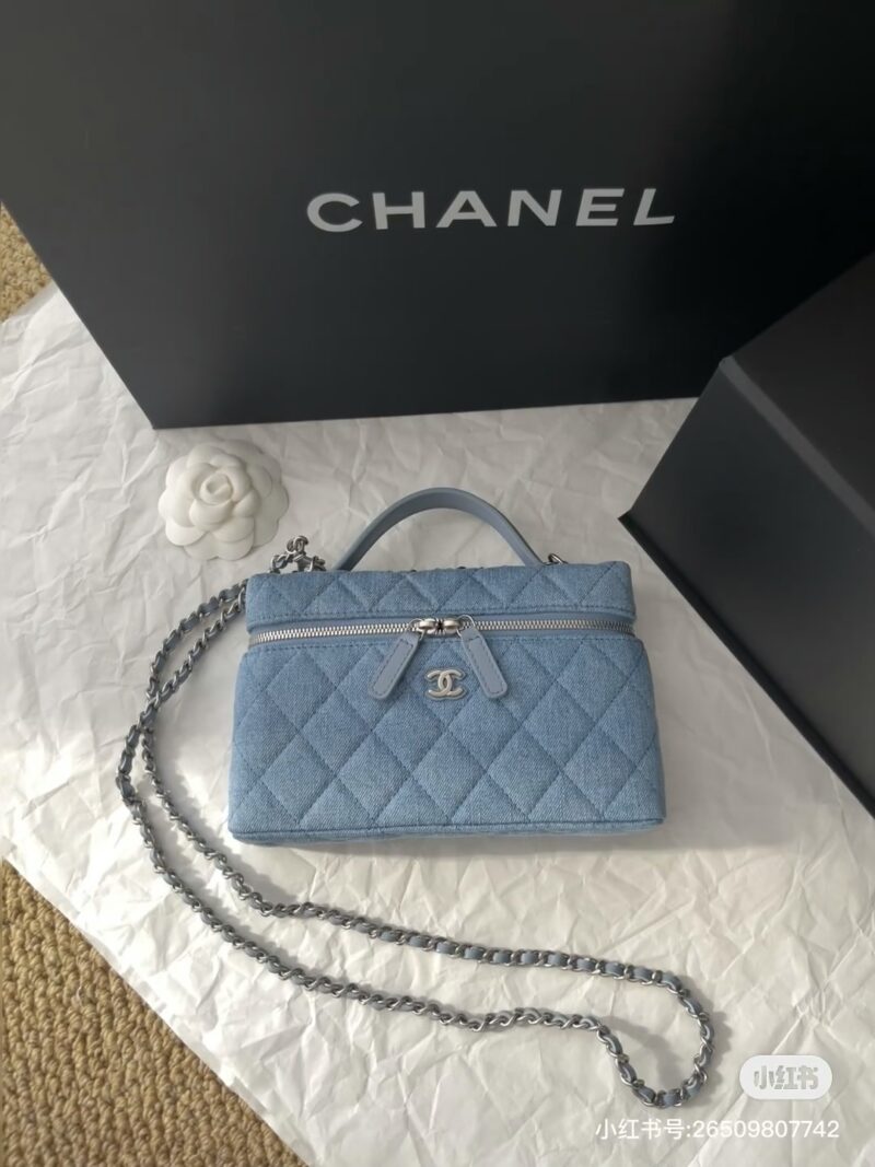 Chanel denim bento bag