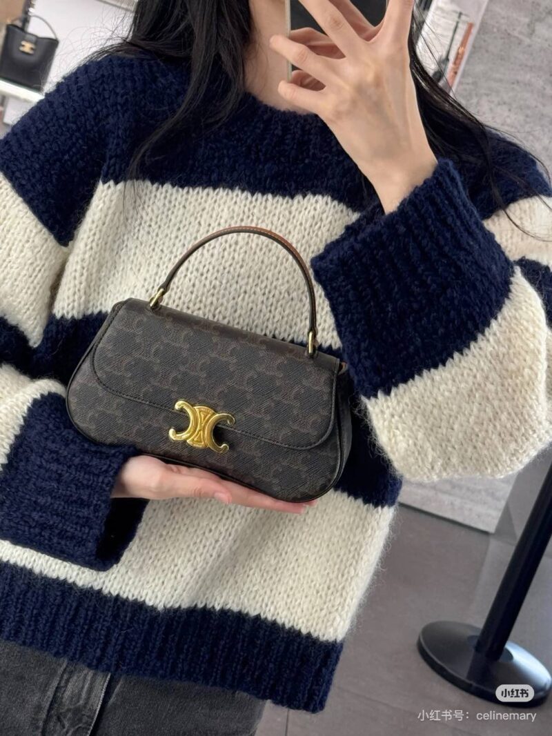 Celine Triumphal Arch Old Flower Handbag Shoulder Bag