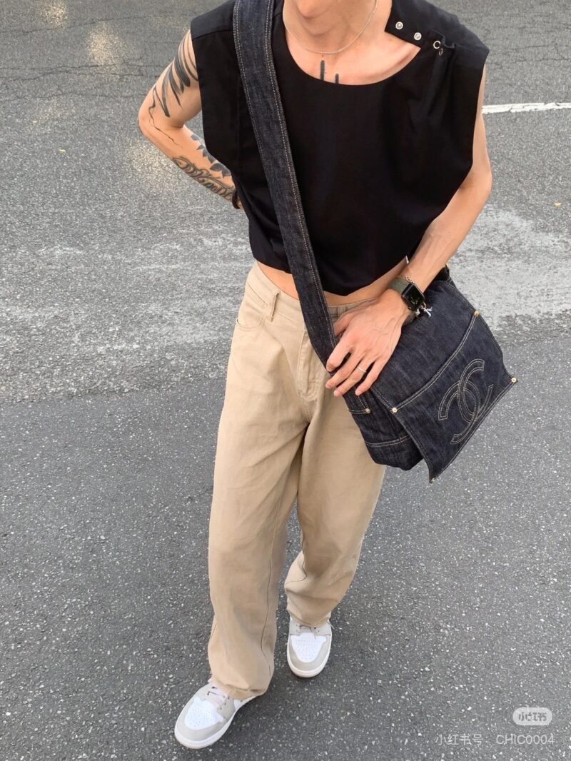 Chanel denim denim vintage bag