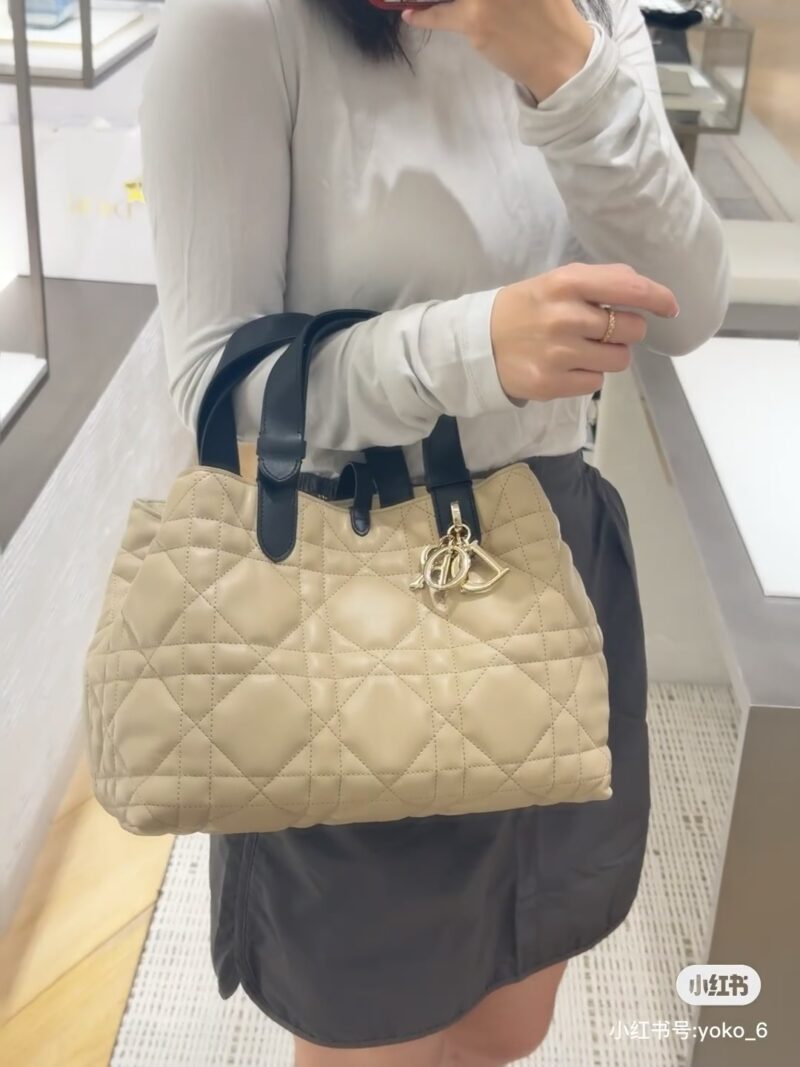 Dior Toujours Color blocked Teddy Universe Blogger's Love
Milk tea color matching! Relatively pure milk tea color is more unique! !
Medium: Too practical
It also comes with a super mini bag that can conveniently hold small things inside~