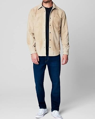 [BLANKNYC] Mens Luxury Clothing Suede Shirt Jacket, Comfortable & Stylish Shacket
