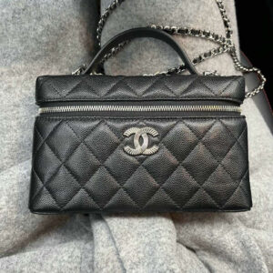 Chanel caviar LP lunch box bag makeup bag