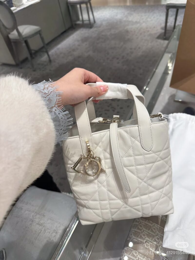 Dior Vertical Tourers
The new Dior Toujours vertical version of the bag has been launched, available in two sizes. The small size is shown in the picture, and the vertical version can be worn diagonally