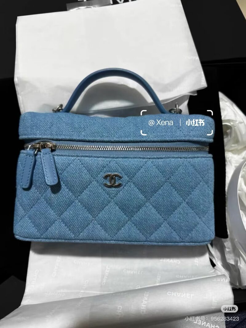 Chanel denim bento bag