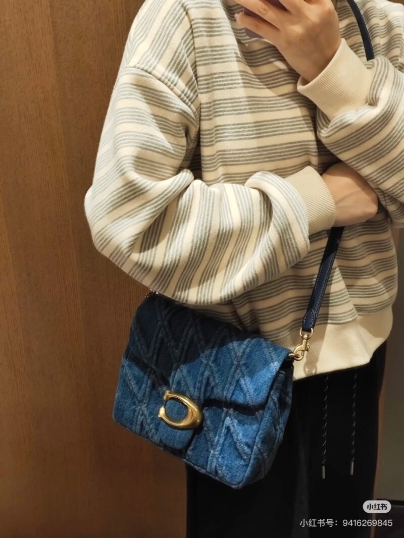 Coach denim small square bag