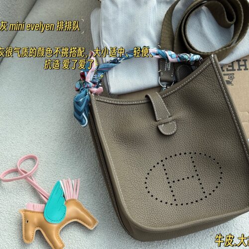 230 sets of packaging/scarves/pendants
size：16*18cm
Evelyn Elephant Grey Mini Evelyen
Looks very high-end and comfortable
Very suitable for daily commuting
And it can be carried or carried
One package is versatile!