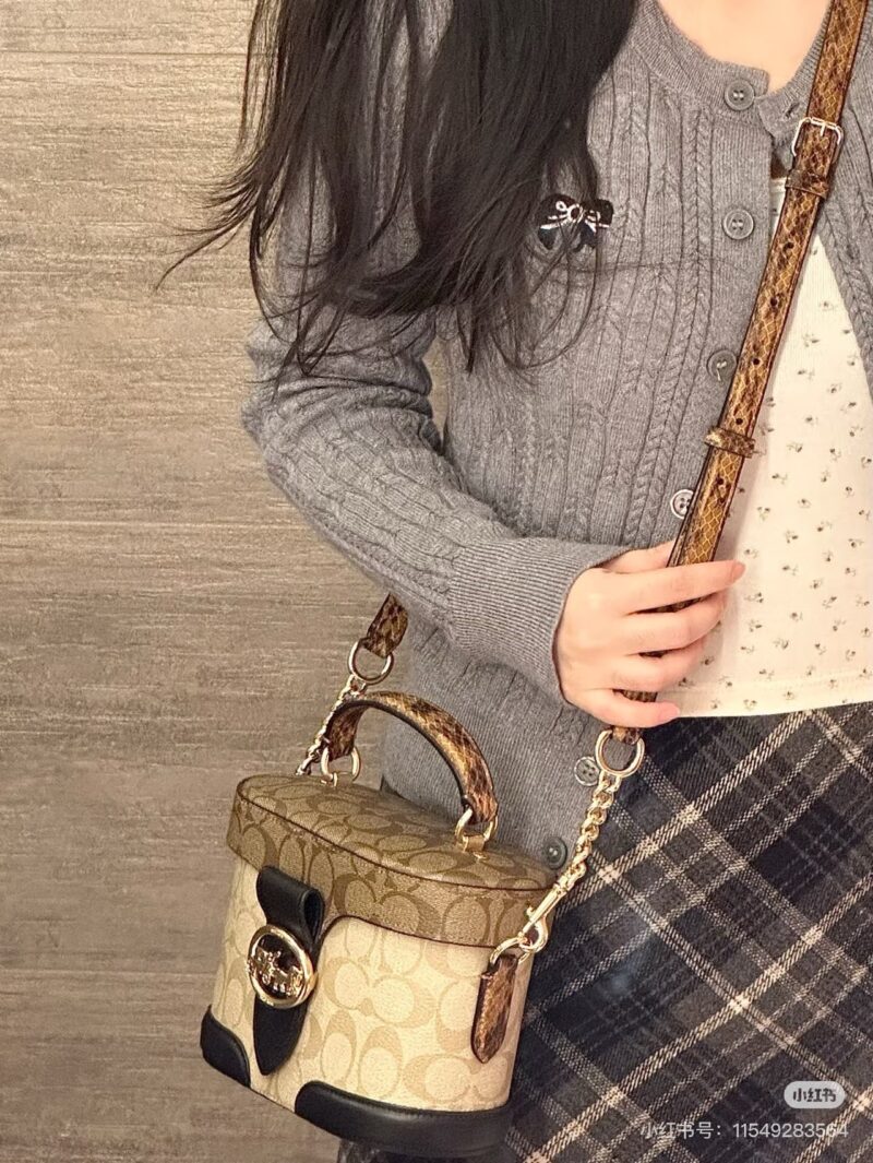 Coach small box bag, small box bag, makeup bag