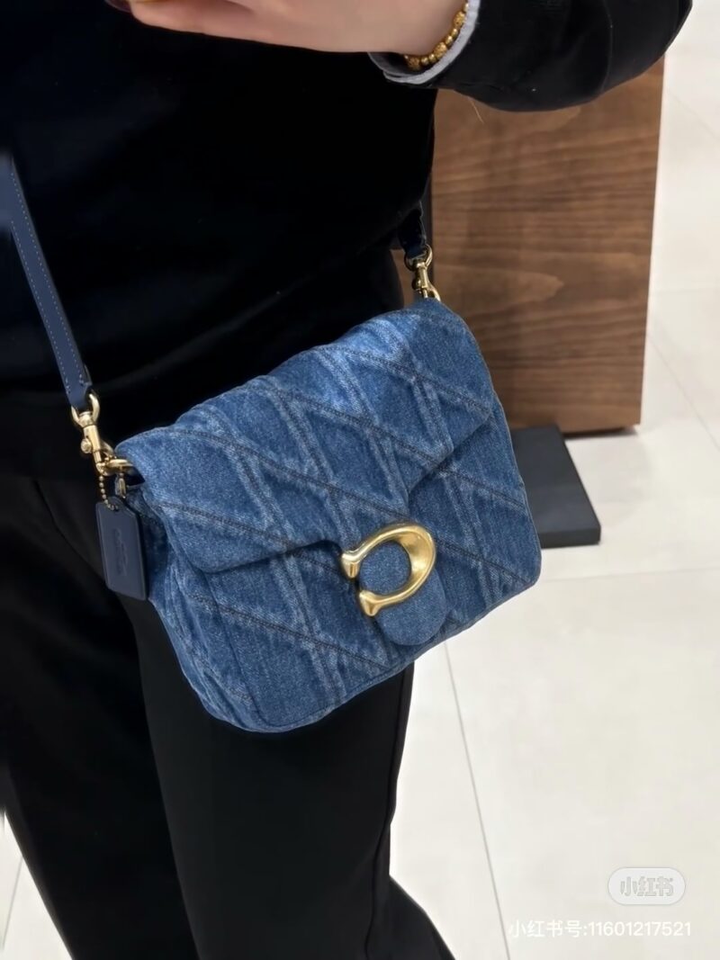 Coach denim small square bag