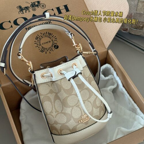 215 boxes
size：16*16cm
C Mini Bucket Bag is super cute!
What a cute and lovely little bucket!
Isn't it too delicate and cute
Search Coach Coach Bucket