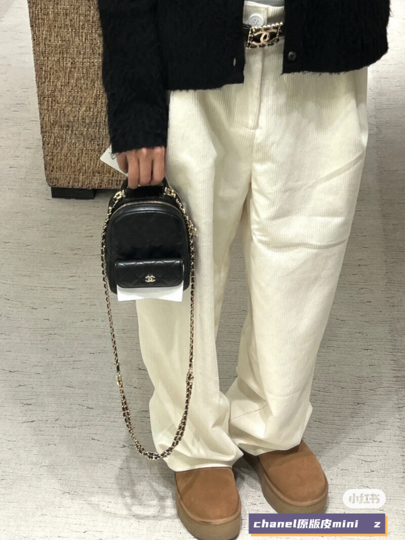 Chanel caviar often uses small backpacks