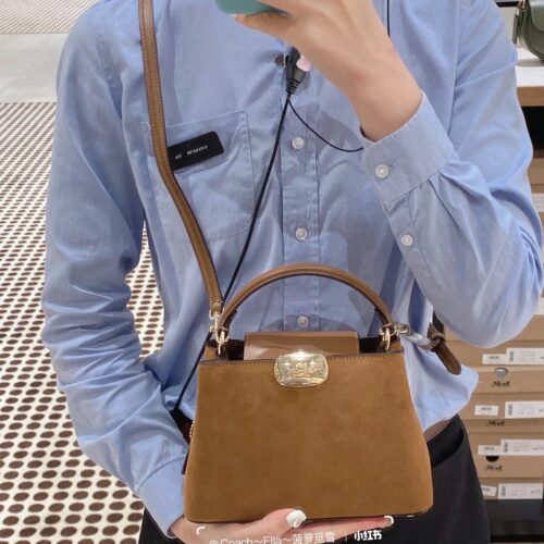 Coach's new frosted leather handbag