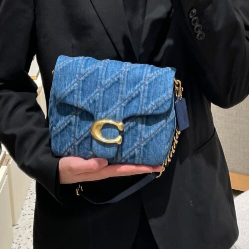 Coach denim small square bag