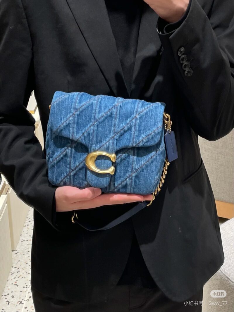Coach denim small square bag