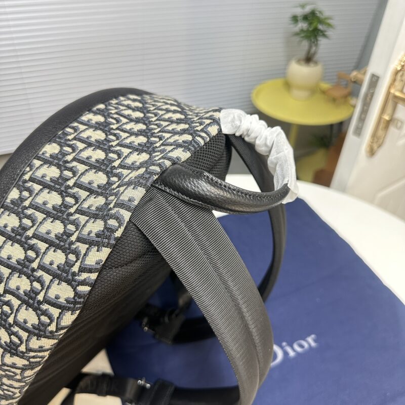 Classic canvas bag paired with cowhide, perfect for both men and women in spring and summer retro style. This bag hits the heart with just one glance, featuring a neutral blue herringbone embroidery and vintage waterproof technology fabric. Dior's co...