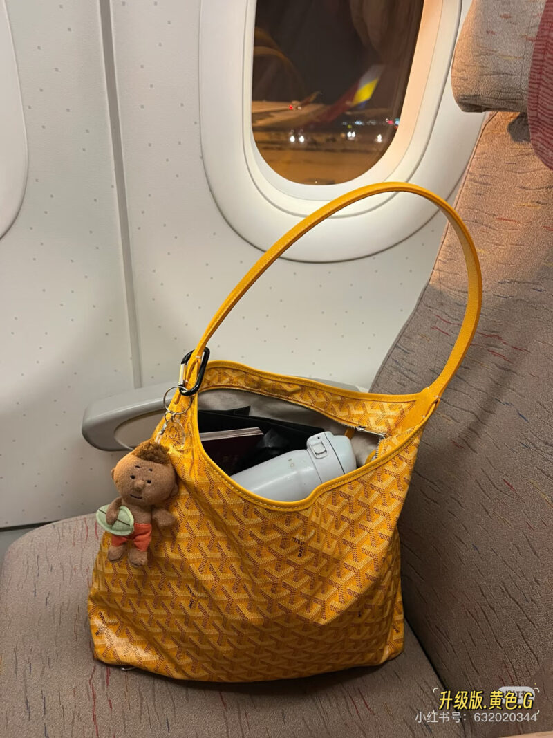 A bright yellow tote