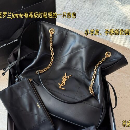 330 360 Boxless Sheepskin
Size: 27 * 29cm (small size)
35 * 35cm (large size)
YSL Yangshulin Shopping Bag
Too beautiful upper body, Jamie Large Pochon
The new model is so beautiful!
Back and body super fashionable! Can be on one shoulder or both shou...
