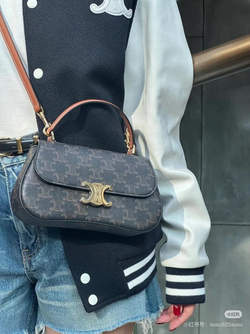 Celine Triumphal Arch Old Flower Handbag Shoulder Bag