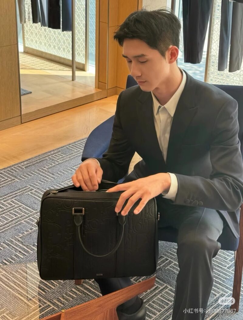 Dior briefcase made of cowhide