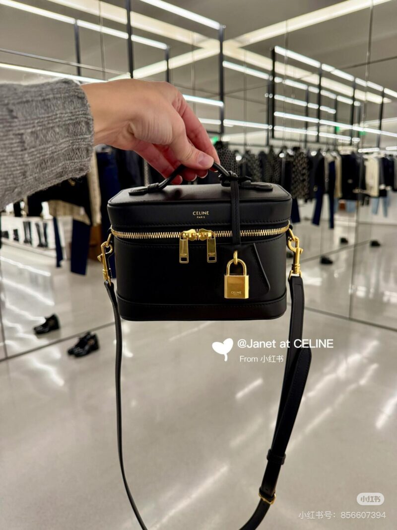 Celine small makeup bag, small box bag