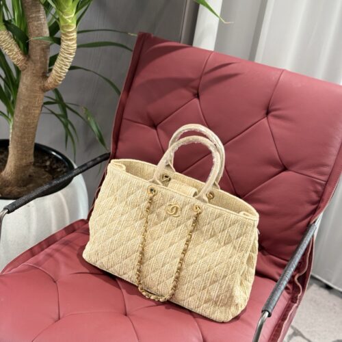 Chanel woven shopping bag 36cm
