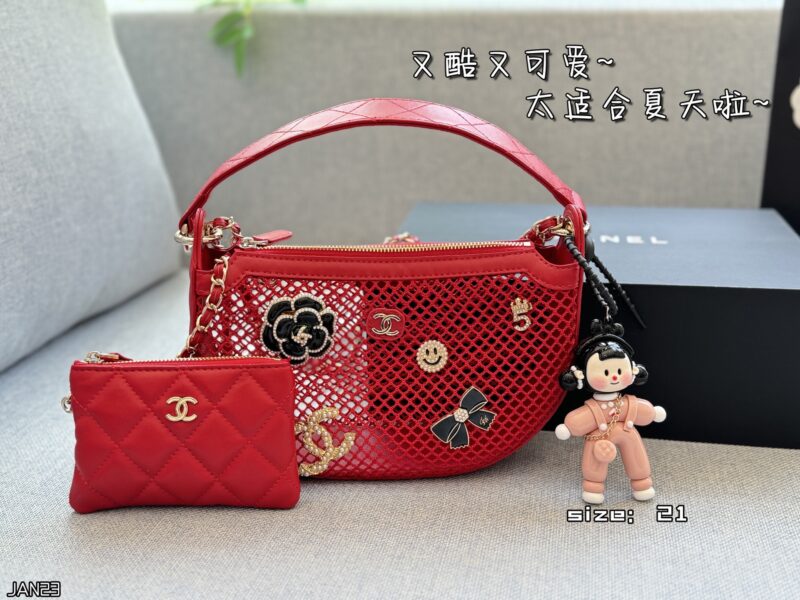 d653530fb6.jpg Color card ??
CHANEL 25S fishing net badge brooch bag armpit bag handbag shoulder bag mesh bag baozi mother bag