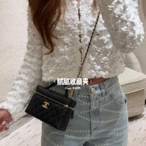 Chanel brushed gold emblem