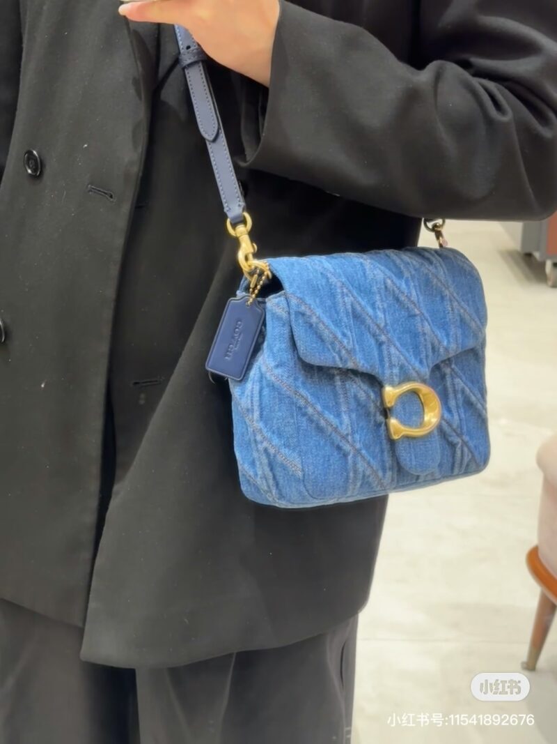 Coach denim small square bag
