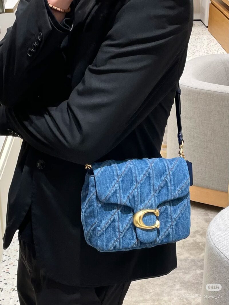 Coach denim small square bag