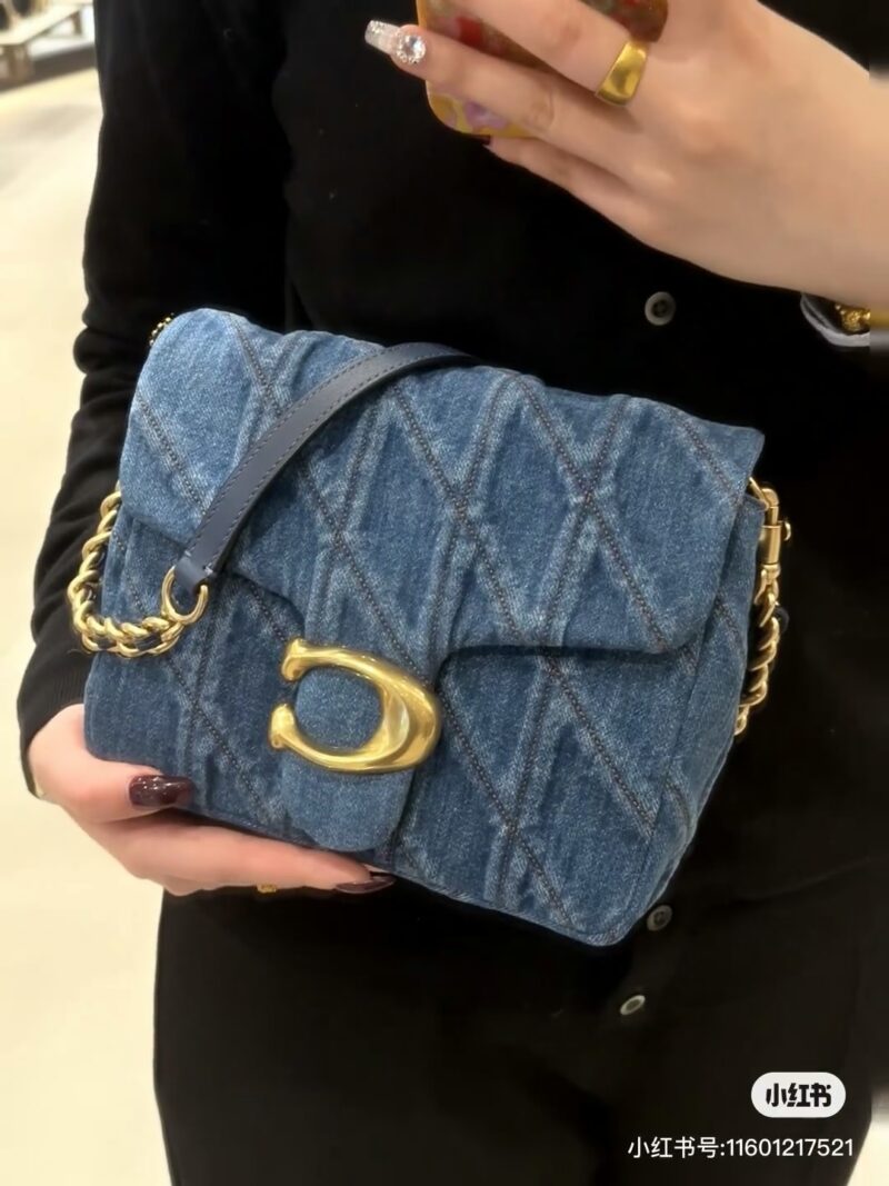 Coach denim small square bag