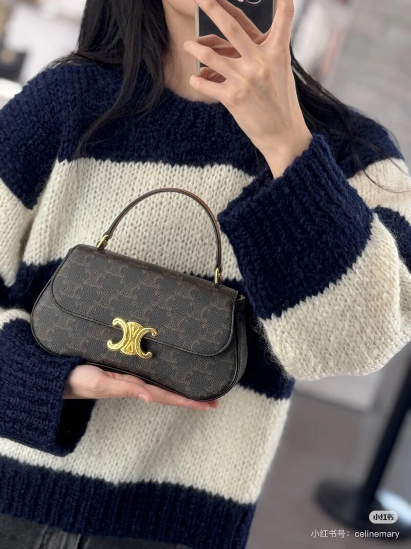 Celine Triumphal Arch Old Flower Handbag Shoulder Bag