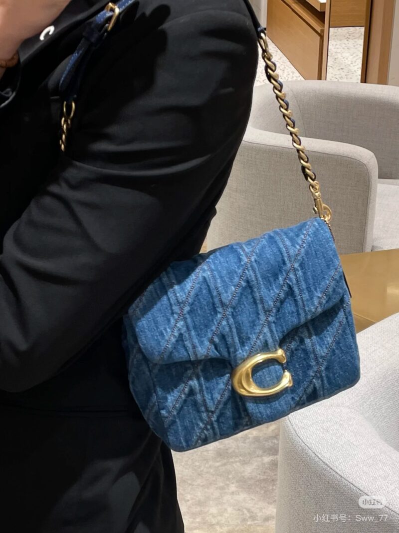 Coach denim small square bag