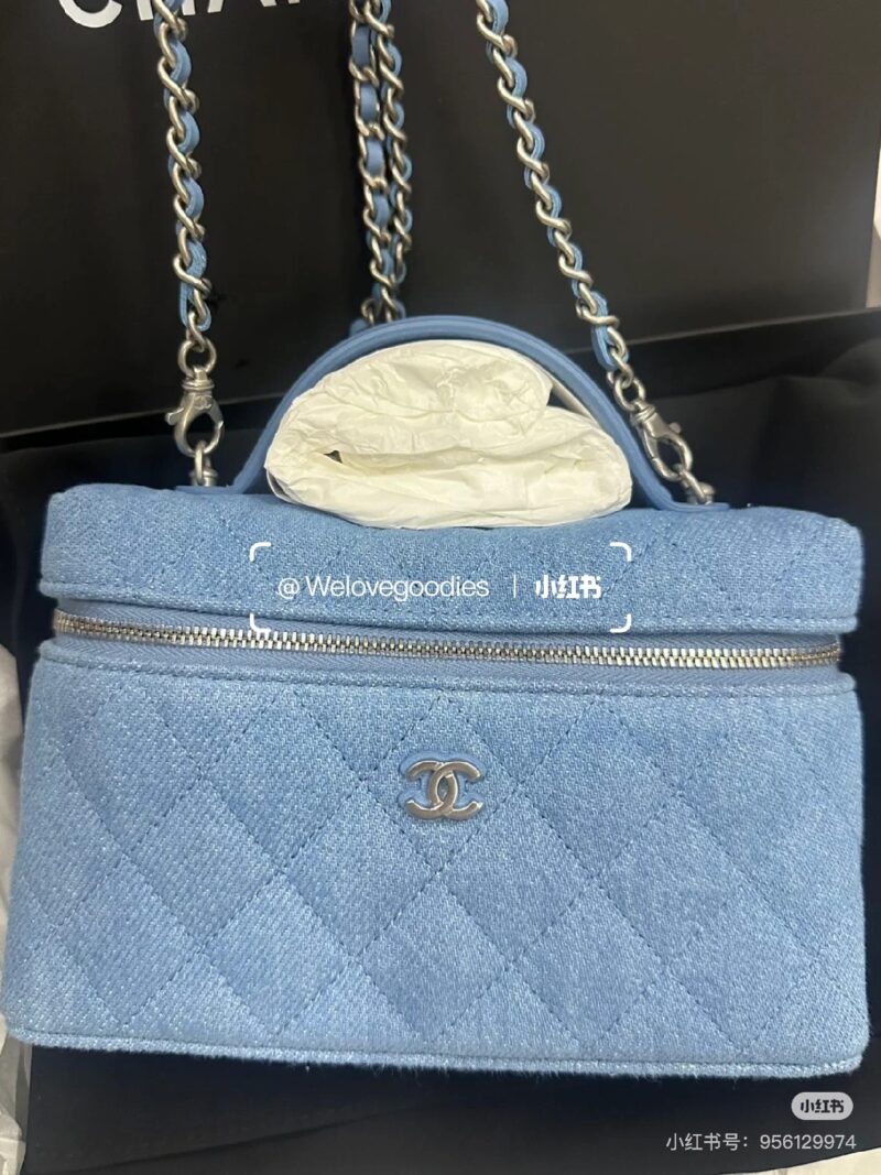 Chanel denim bento bag