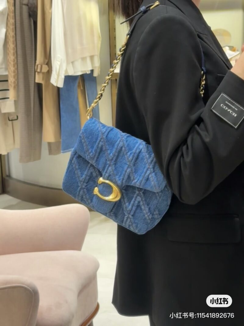 Coach denim small square bag