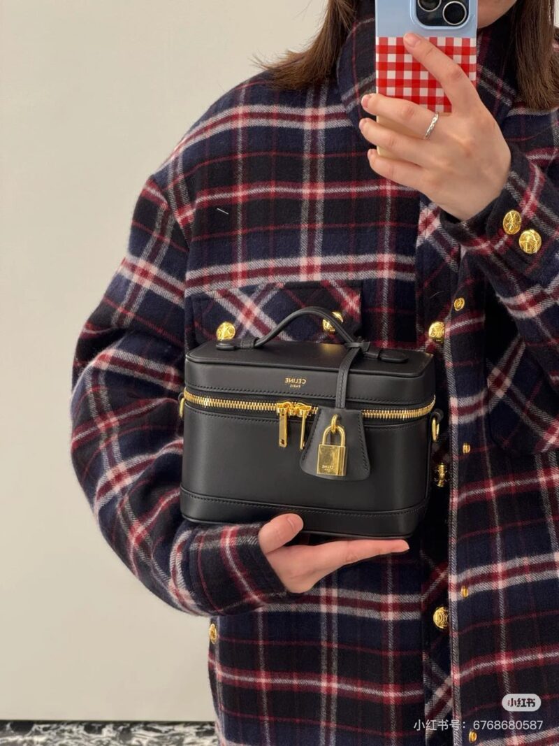 Celine small makeup bag, small box bag